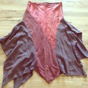 Xylem organic cotton, silk, hemp, linen skirt.